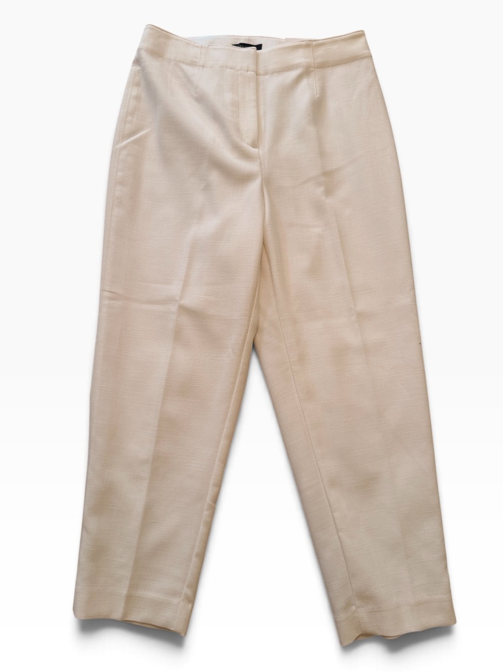 Ann Taylor Creamy White "The Slim"  High Rise Flat Front Trousers 10P